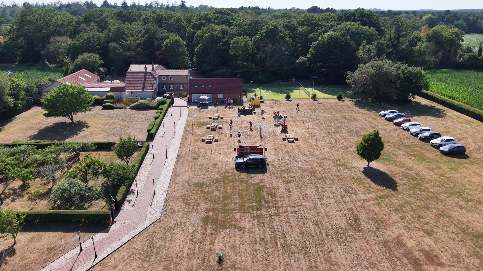 Private festival in the grounds at Scotgate Cottage, Great Hockham, Norfolk